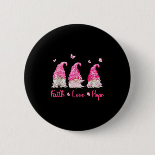 Faith Hope Liebe Nome Breast Cancer Awareness Pink Button