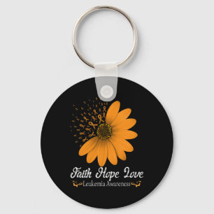 Faith Hope Liebe Orange Ribbon Blood Cancsupport Schlüsselanhänger