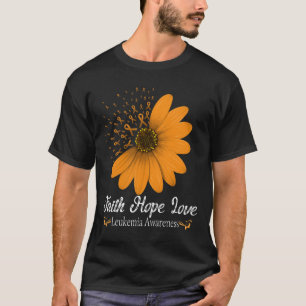 Faith Hope Liebe Orange Ribbon Blood Cancsupport T-Shirt
