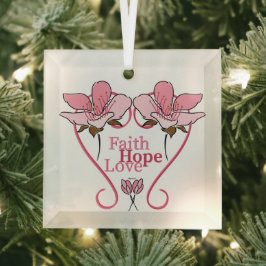 FaItH, HoPe & Liebe Ornament Aus Glas