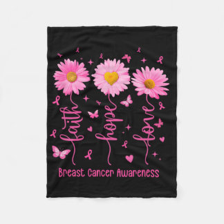 Faith Hope Liebe Pink Ribbon Brustkrebs Auswarenes Fleecedecke