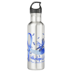 Faith Hope Liebe Pompe Disease Awareness Dragonfly Edelstahlflasche