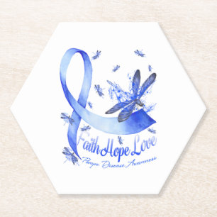 Faith Hope Liebe Pompe Disease Awareness Dragonfly Untersetzer