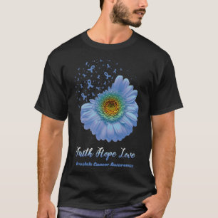 Faith Hope Liebe Prostate Cancer Awareness Blume B T-Shirt