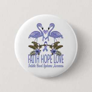 Faith Hope Liebe Reizbares Darmsyndrom Bewusstsein Button