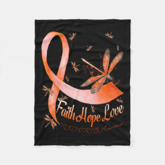 Faith Hope Liebe Rsd Crps Awareness Dragonfly Fleecedecke