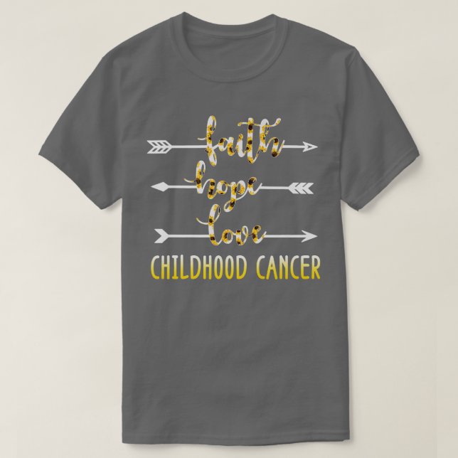 Faith Hope Liebe Shirts für Frauen Kinderkrebs (Design vorne)