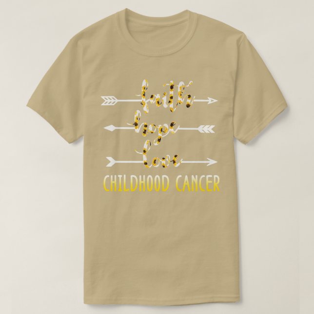Faith Hope Liebe Shirts für Frauen Kinderkrebs (Design vorne)