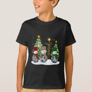 Faith Hope Liebe Snowman Jesus Fun Xmas Cross für T-Shirt