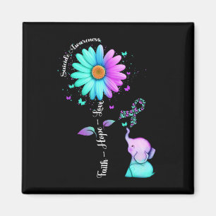 Faith Hope Liebe Sonnenblume Elefant Suicide Aware Magnet
