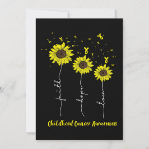 Faith Hope Liebe Sonnenblumen Kinderkrebs Awarene Save The Date