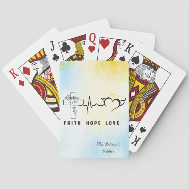 Faith Hope Liebe Spielkarten (Rückseite)