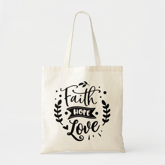 Faith Hope Liebe Tragetasche (Vorne)