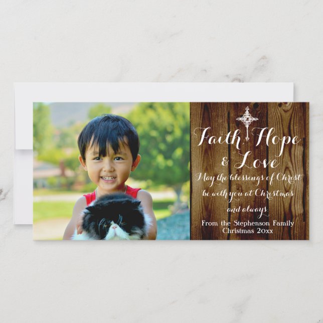 Faith Hope Liebe Vintag Christlich Weihnachten (Vorderseite)