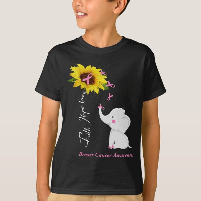 Faith Hope Love Breast Cancer Awareness T-Shirt (Vorderseite)