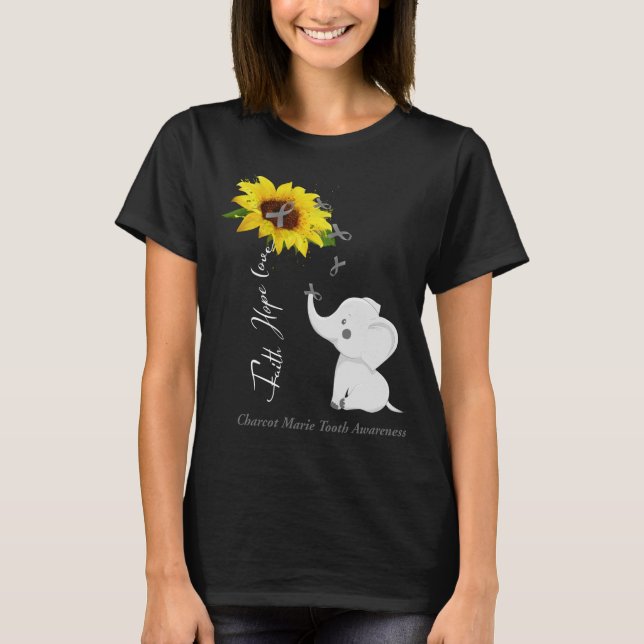 Faith Hope Love Charcot Marie Tooth Awareness T-Shirt (Vorderseite)