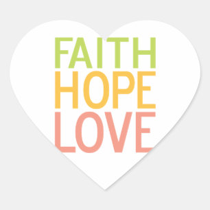 Faith Hope Love Christian Inspirational Stickers