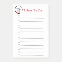 Faith Hope Love Cross Post-it Notes