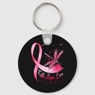 Faith Hope Love Draquelly Breast Cancer Awareness Schlüsselanhänger