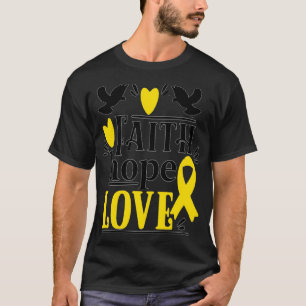 Faith Hope Love Ewing-Sarkom Krebsbewusstsein  T-Shirt