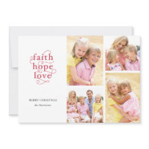 Faith Hope Love Fotocollage Familie Weihnachten
