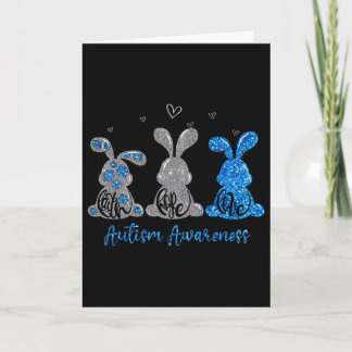 Faith Hope Love Leopard Easter Bunny Autism Awaren Karte