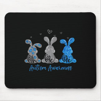 Faith Hope Love Leopard Easter Bunny Autism Awaren Mousepad