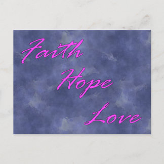 Faith, Hope, Love Postcard Postkarte