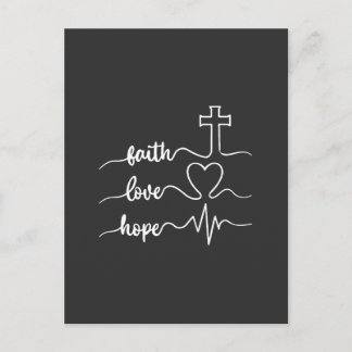 Faith Hope Love Postkarte