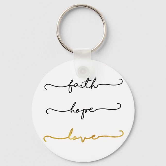 Faith Hope Love Schlüsselanhänger (Vorderseite)