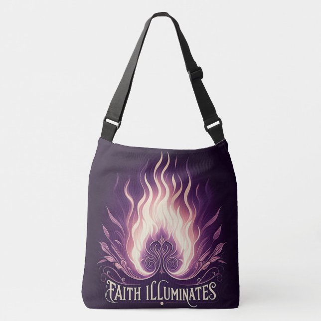 Faith Illuminations Lila Light Tragetaschen Mit Langen Trägern (Vorderseite)