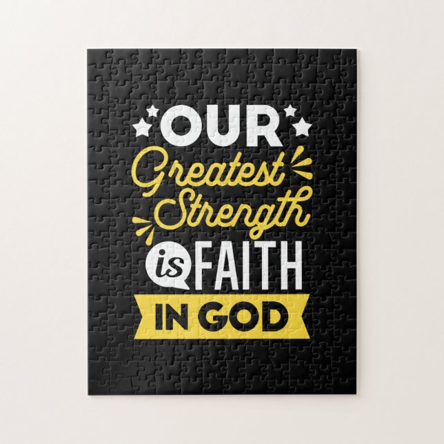 Faith in God – Our Greatest Strength Quote (Vertikal)