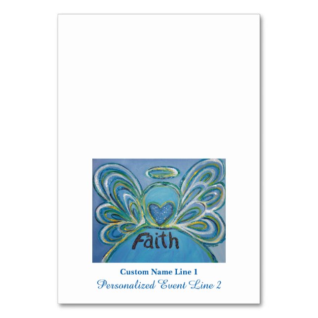 Faith Inspiration Mot Angel Table Cartes de tente (Par défaut)