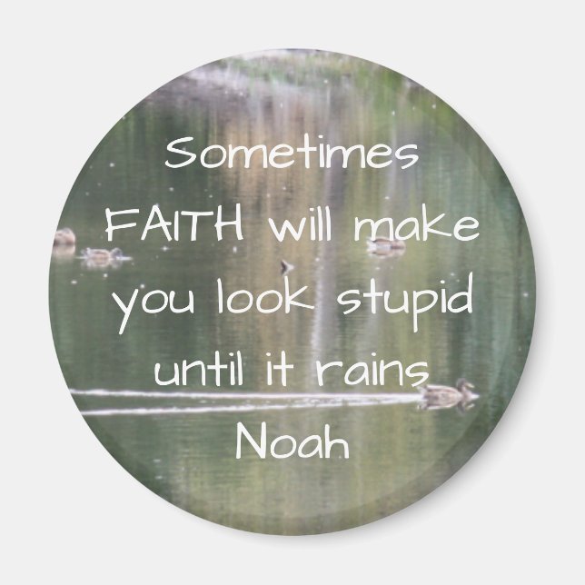 Faith Inspiration Spaß Zitat Bibel Christlich Magnet (Vorne)