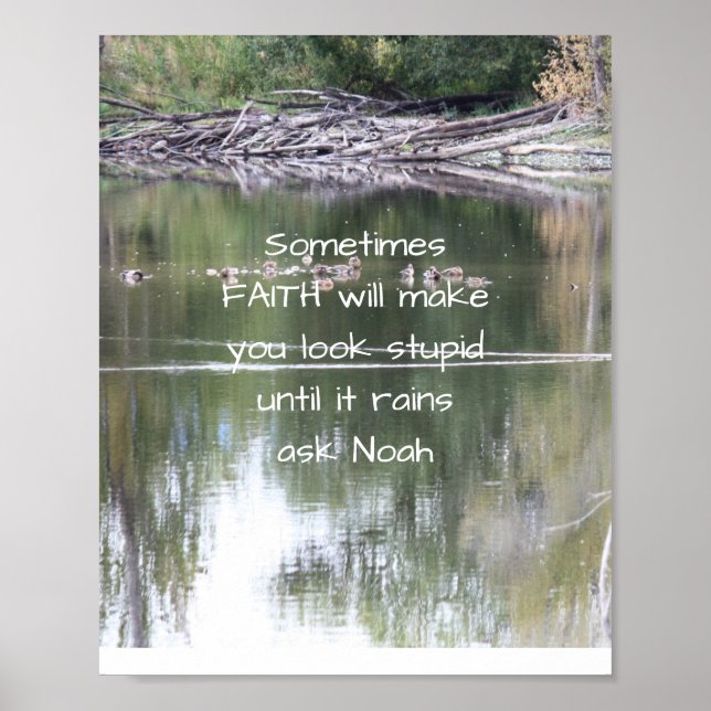 Faith Inspiration Spaß Zitat Bibel Christlich Poster (Vorne)