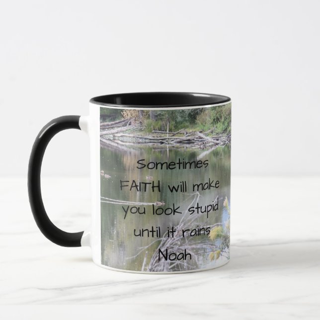 Faith Inspiration Spaß Zitat Bibel Christlich Tasse (Links)