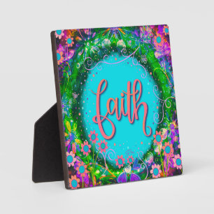 Faith Inspirational Hübsch Green Easel Fotoplatte