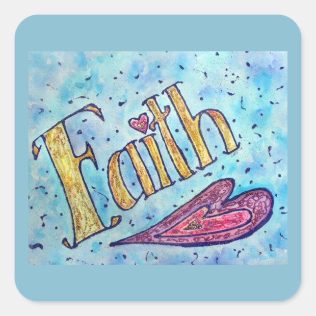 Faith Inspirational Word Art Decoder Sticker (Vorderseite)