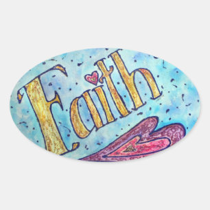 Faith Inspirational Word Art Sticker Decals