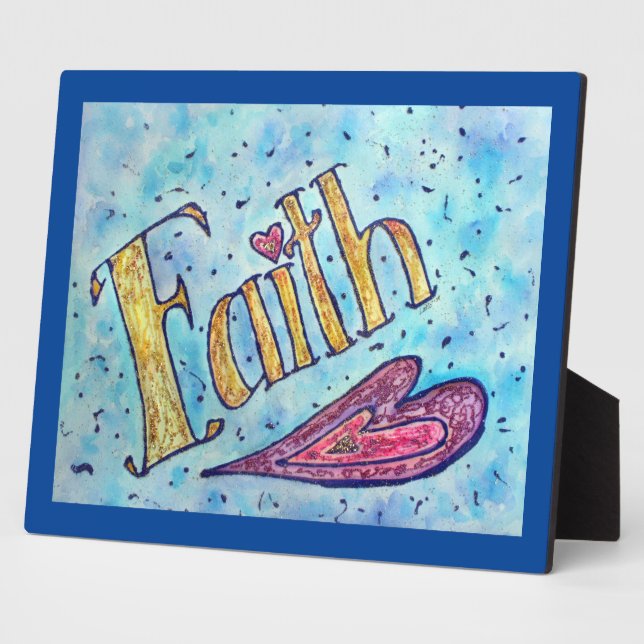 Faith Inspirational Word Peinture Poème Plaque (Côté)