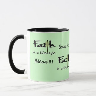 "Faith is a Lifestyle" - Hot Beverage Cup / Mug Tasse