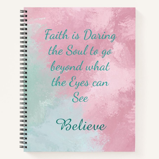 Faith is Daring Marble Journal Notebook Notizbuch (Vorderseite)