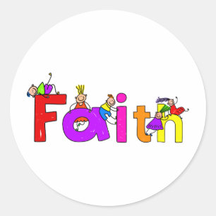Faith Kids Runder Aufkleber