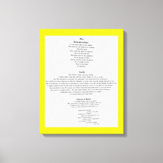 Faith Leinwanddruck (Vorderseite)