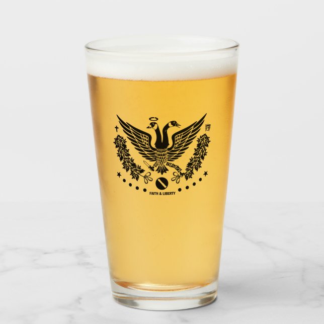 Faith & Liberty Pint Glass Glas (Vorne (Gefüllt))