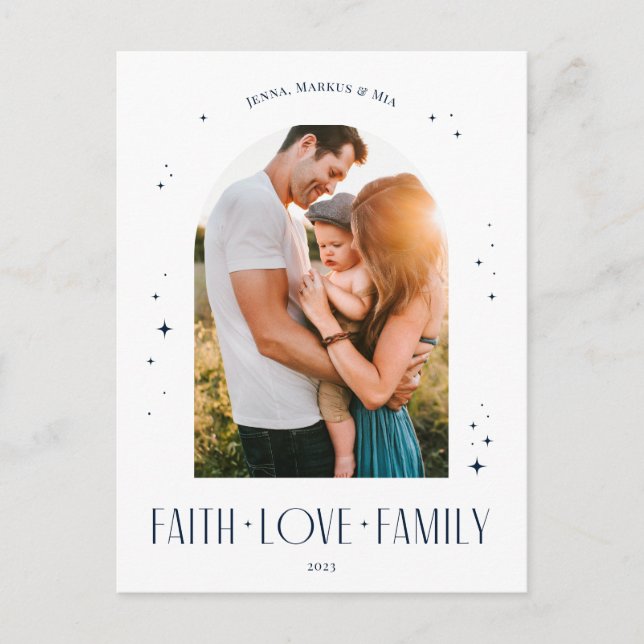 Faith Liebe Family Moderne Arena Weihnachten Blau (Vorderseite)