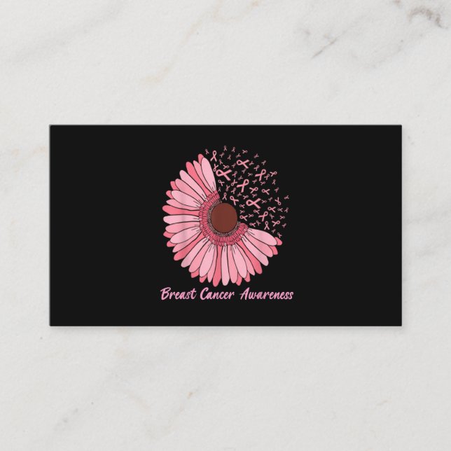 Faith Liebe Hoffnung Pink daisy Blume Brustkrebs A Visitenkarte (Vorderseite)