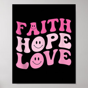 Faith Liebe Hope Breast Cancer Awareness Tank Poster