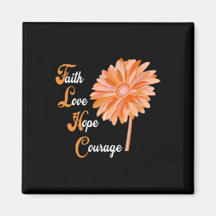 Faith Liebe Hope Courage Aml Leukemia Awareness Magnet