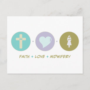 Faith Liebe Midwifery Postkarte